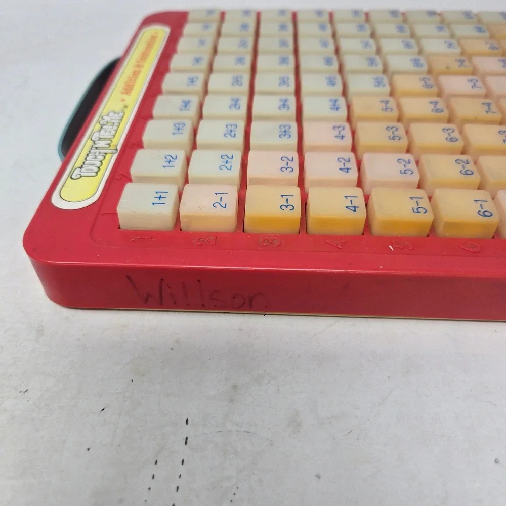 Vintage Touch N Tell Me Addition Subtraction Math Learning Toy Red Educational